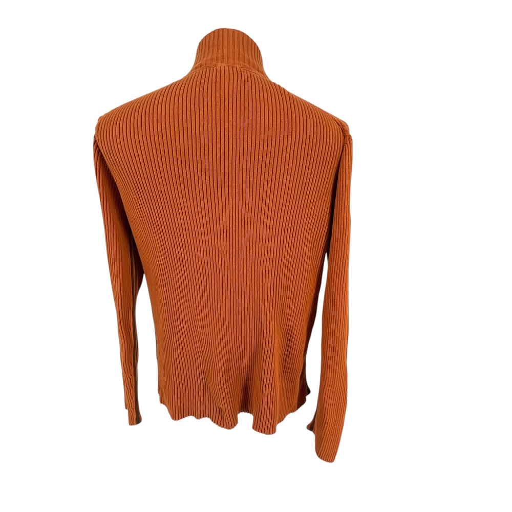 Guess Jeans Orange‎ Ribbed Half Zip Mock Neck Sweater Men's XL/TG - Picture 5 of 10